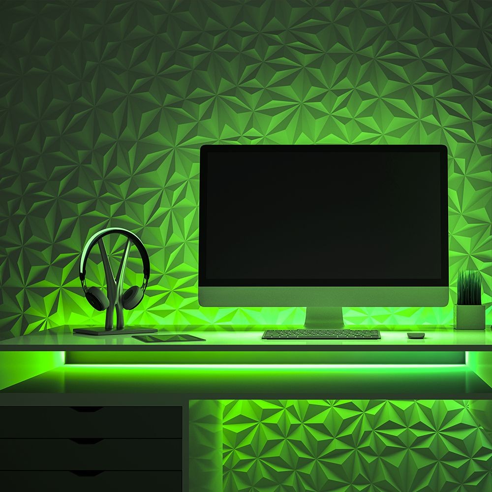 50m 10,5W/m Grøn LED strip - IP65, 121 LED pr. meter, 1000 lm/m, 50 meter rulle - Kulør : Grøn
