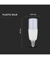 E14 7,5W LED pære - T37, Samsung LED chip, varm hvid