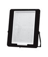 1000W LED projektør - 6500K, 1m ledning, sort hus, sort glas, 160lm/W