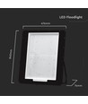 1000W LED projektør - 6500K, 1m ledning, sort hus, sort glas, 160lm/W