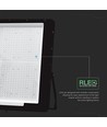 1000W LED projektør - 6500K, 1m ledning, sort hus, sort glas, 160lm/W