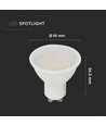 V-Tac 10W LED spot - 230V, GU10, matteret front