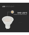 V-Tac 10W LED spot - 230V, GU10, matteret front