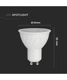 VT-2335 GU10 6W - Plast Spotlys 6500K, 38D, dæmpbar