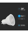 VT-2335 GU10 6W - Plast Spotlys 6500K, 38D, dæmpbar