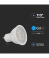 6W GU10 Spotlight - Plastik, 4000K, 110d, dæmpbar