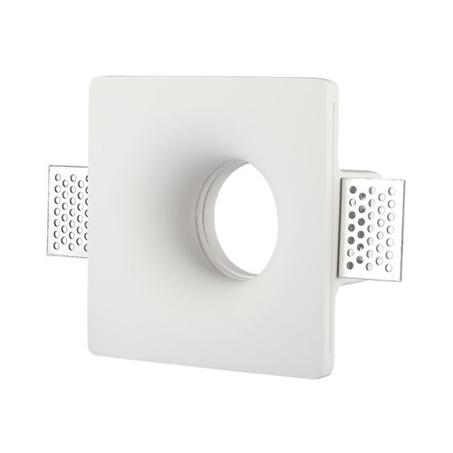 GU10 gips indspartlingsspot - Downlight, 12x12cm, kvadratisk, hvid, ekskl. fatning og lyskilde