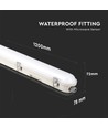 36W LED WP Lampe 120cm - Samsung Chip, Sensor, Mælkeagtigt Cover+SS Clips, 4000K