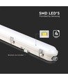 36W LED WP Lampe 120cm - Samsung Chip, Sensor, Mælkeagtigt Cover+SS Clips, 4000K