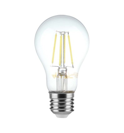 A60 12W LED Filament Pære E27 - Klart Dæksel, 4000K