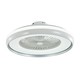 45W ventilator med loftslys RF kontrol CCT: 3 i 1 - AC motor, grå ring