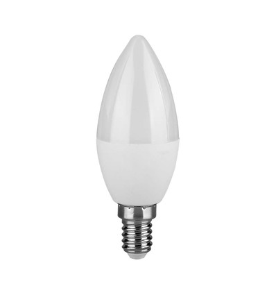 V-TAC stearinlyspære 6,5W E14 - 3000K, plast