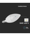 E14 6,5W LED kertepære - C37, plast