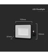 20W projektør - Samsung Chip, kabel 1m, 3000K, sort hus, sort glas