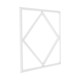 Hexagon Diamant LED Panel 60x60 - 60W, 6000lm, hvid kant