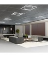 Hexagon Diamant 60x60 LED Panel, 60W - Højde:15mm, 100lm/W, Hvid kant