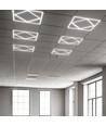 Hexagon Diamant 60x60 LED Panel, 60W - Højde:15mm, 100lm/W, Hvid kant