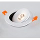 6,5W RA98 360° indbygningsspot - 360 grader justerbar, Hul: Ø8,5 cm, Mål: Ø10,9 cm, RA98, hvid kant, 230V
