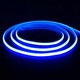 5 m. vandtæt Blå Neon COB strip - 230V, IP67, 288 LED, 11,5W/m, kan klippes for hver 10cm