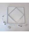 Hexagon Diamant 60x60 LED Panel, 60W - Højde:15mm, 100lm/W, Hvid kant