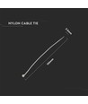 Kabelstrip - 3,5*150mm, hvid, brændbarhedsmateriale klassificering - UL94-V2, 100 stk/pakke