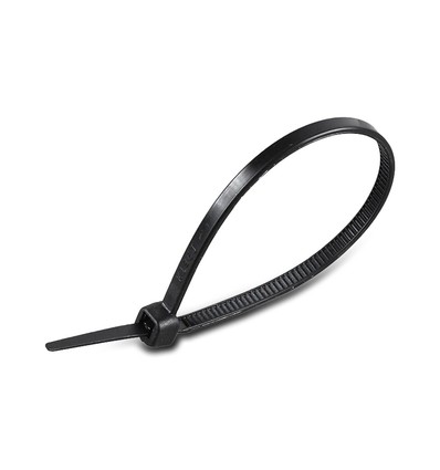 100x Kabelbindere / Kabelstrips - 3,5 x 200 mm, Sort, 100 stk.