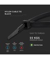 Kabelbinder 35 cm, 100 stk - Bredde 4,5mm sort