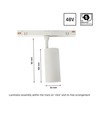 System Shift Smart Spot M - Skinne Lys Ø44x161x106mm, 10W, 24°, Hvid, CCT/Dæmp