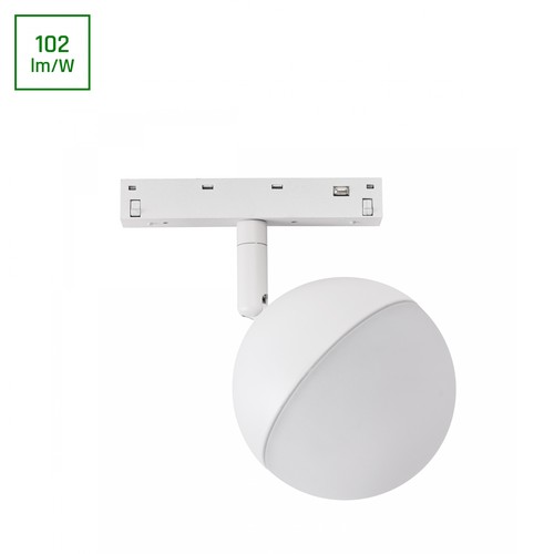 10W SYSTEM SHIFT BASIC GLOBE, 48V - Ø9cm, varm hvid, DC, 90x150 mm