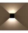 LEDlife CUBIC 6W sløjfbar dæmpbar væglampe - Sort, firkantet, op/ned, justerbar, inde / ude, IP65, inkl. lyskilde