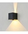 LEDlife CUBIC 6W sløjfbar dæmpbar væglampe - Sort, firkantet, op/ned, justerbar, inde / ude, IP65, inkl. lyskilde