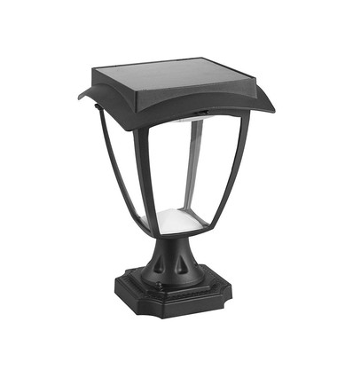 LED Solar Standerlampe - 3000K+6000K, Mat Sort, Hus