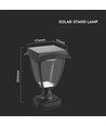 LED Solar Standerlampe - 3000K+6000K, Mat Sort, Hus