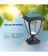 LED Solar Standerlampe - 3000K+6000K, Mat Sort, Hus