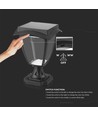 LED Solar Standerlampe - 3000K+6000K, Mat Sort, Hus