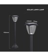 LED solcelleplænelampe - 3000K+6000K, mat sort hus