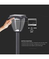 LED solcelleplænelampe - 3000K+6000K, mat sort hus