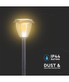 LED solcelleplænelampe - 3000K+6000K, mat sort hus