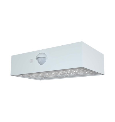 3W LED Solcelle Væglampe - Mursten 350lm Lithium Batteri 3.7V 1200mAh 4000K+3000K Hvid