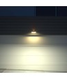 3W LED Solcelle Væglampe - Mursten 350lm Lithium Batteri 3.7V 1200mAh 4000K+3000K Hvid