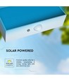 3W LED Solcelle Væglampe - Mursten 350lm Lithium Batteri 3.7V 1200mAh 4000K+3000K Hvid