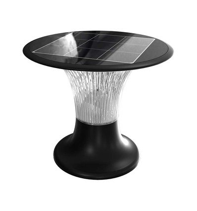 15W LED Solarlygte til Søjle - Diamond, 2200lm, LiFePO4 Batteri 3,2V 6000mAh, 6000K+4000K, Sort