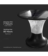 15W LED Solarlygte til Søjle - Diamond, 2200lm, LiFePO4 Batteri 3,2V 6000mAh, 6000K+4000K, Sort