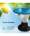 15W LED Solarlygte til Søjle - Diamond, 2200lm, LiFePO4 Batteri 3,2V 6000mAh, 6000K+4000K, Sort
