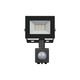 Noctis Lux 4 projektør 10W - kold hvid, 230V, IP44, 94x150x53mm, sort, PIR sensor