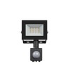 Noctis Lux 4 projektør 10W - kold hvid, 230V, IP44, 94x150x53mm, sort, PIR sensor
