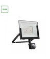 50W projektør med sensor - IP44, Sort, arbejdslampe, PIR sensor
