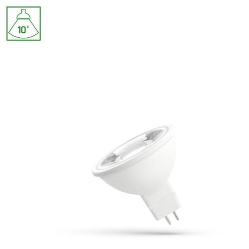 LED MR16 5W - 12V, 10°, Varm Hvid Linse, Spectrum