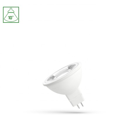 LED MR16 5W - 12V, 10°, Varm Hvid Linse, Spectrum