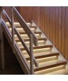 11W per trin Trappe LED COB stripsæt - 24V DC, IP20, Op til 16 trin, tænd/sluk